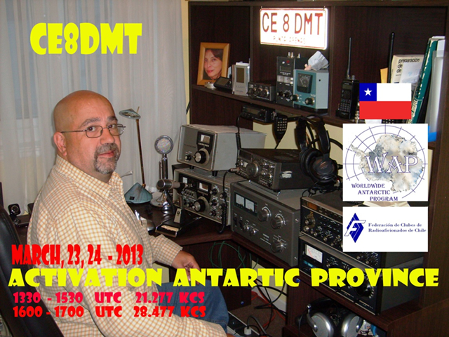NAVARINO SALE AL MUNDO, ESTACION DE RADIO CE8DMT